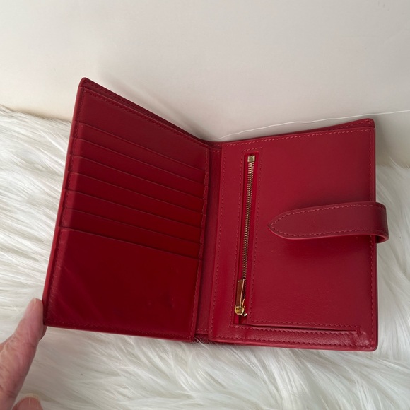 Celine wallet with snap closure in great condition color red - Picture 6 of 10